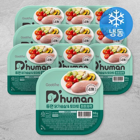 듀먼 전연령용 강아지 튼튼체력 화식사료, 닭, 50g, 10개