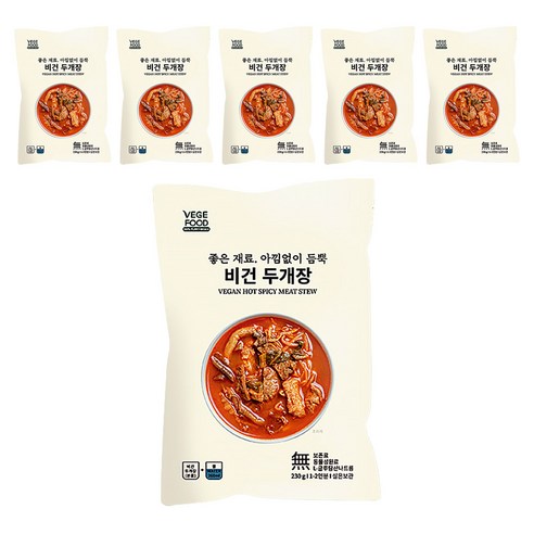 베지푸드 비건 두개장, 230g, 6개