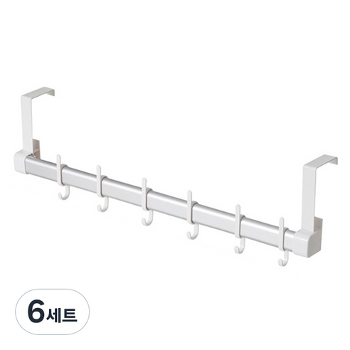 듀얼 도어 후크 행거, 혼합색상, 6세트