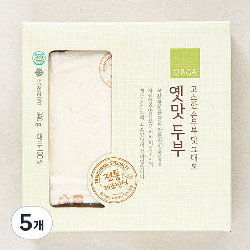 ORGA 옛맛 두부, 5개, 340g