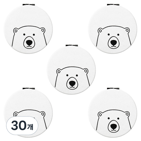 민화샵 패브릭 손거울, 30개, 곰