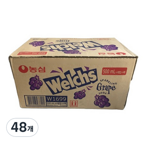 웰치 소다 그레이프 1.5L, 48개, 500ml