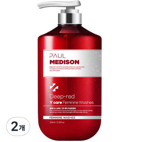 폴메디슨 딥레드 대용량 Y존 여성청결제, 510ml, 2개