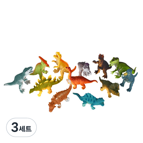 캐스비 네이처 동물왕국 공룡 피규어 12종 세트, 3세트