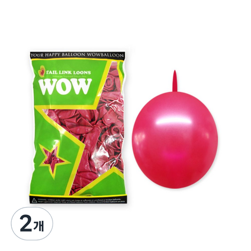링커룬 풍선 15cm 100개입, 펄푸치샤, 2개