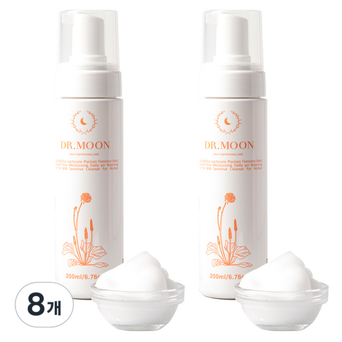 닥터문 유산균 락토케어 질경초 여성청결제 폼타입, 200ml, 8개