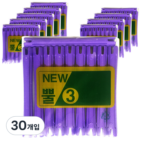 삼화미공 헤어 뿔롯드 미용실 펌전용 3호 10p, 30개