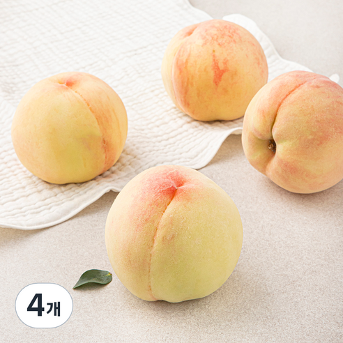 부드러운 백도 복숭아, 800g, 4개