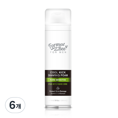 포멀비 포맨 쿨킥 쉐이빙폼 퓨어 센서티브, 200ml, 6개