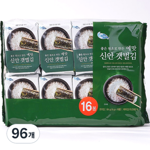 예맛 신안갯벌김, 64g, 6개