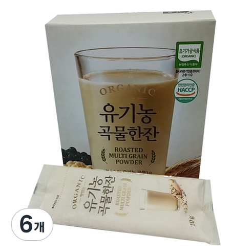 청오 맛있는 유기농 곡물한잔, 20g, 10개입, 6개