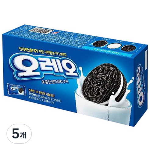 동서 오레오 화이트 샌드위치 쿠키, 300g, 5개