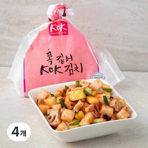 콕김치 어린이 연근 깍두기, 600g, 4개