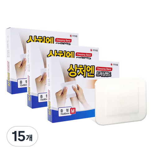 대일제약 상처엔 클린 드레싱 밴드큐, 15개