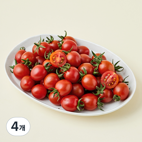 올푸릇 무농약 인증 대추방울토마토, 4개, 500g