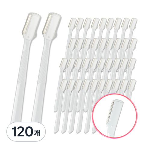 래쉬톡 안전 눈썹칼, 백색, 120개