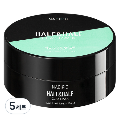 네시픽 하프 앤 하프 모공팩 + 진정팩 클레이 마스크 100ml, 1개입, 5개