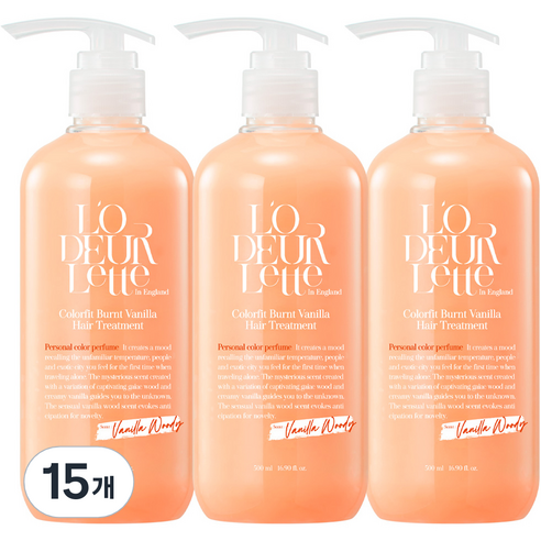 로더렛 인 잉글랜드 컬러핏 번트 바닐라 헤어 트리트먼트, 15개, 500ml