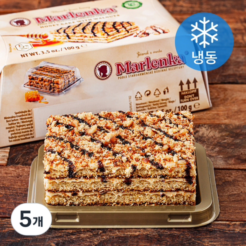 말렌카 허니 케이크 호두 (냉동), 100g, 5개