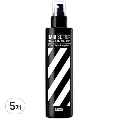 스웨거 헤어 세터 슈퍼하드 스프레이, 5개, 200ml