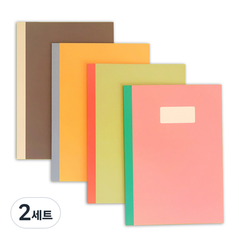 멜로우 소프트 유선 노트 4종, 혼합색상, 2세트