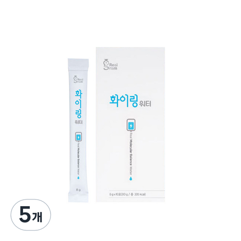 리얼그램 화이링워터 포도당 보충제, 80g, 5개