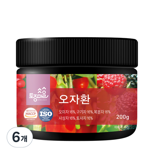 토종마을 HACCP 인증 오자환, 200g, 6개