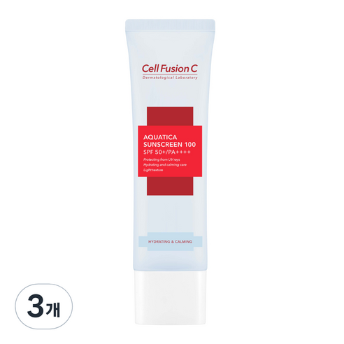 셀퓨전씨 아쿠아티카 썬스크린 100 SPF50+ PA++++, 50ml, 3개