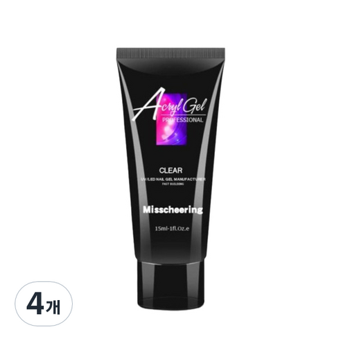 네일 연장 폴리젤 15ml, 01 CLEAR, 4개