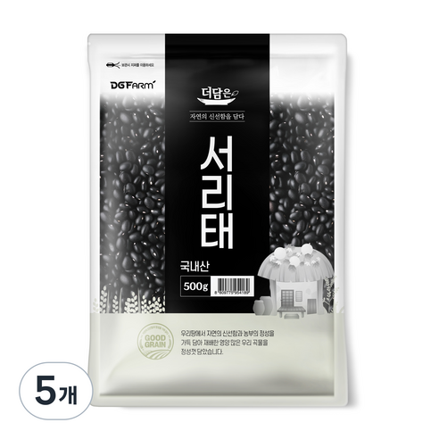 더담은 서리태, 500g, 5개