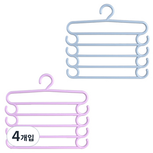 마켓감성 다기능 바지걸이, 랜덤 발송, 4개