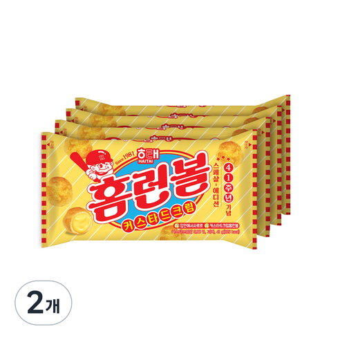 홈런볼 커스타드크림 4p, 2개, 164g