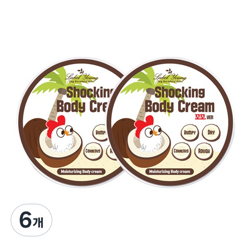 라벨영 쇼킹꼬꼬 바디크림, 200g, 6개