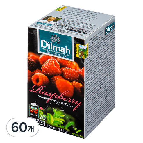 딜마 Funtea 라즈베리 과실차, 2g, 20개입, 3개