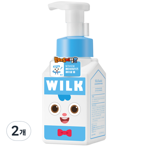 밀크바오밥 베이비앤키즈 페이셜 폼 브레드이발소 에디션, 300ml, 2개