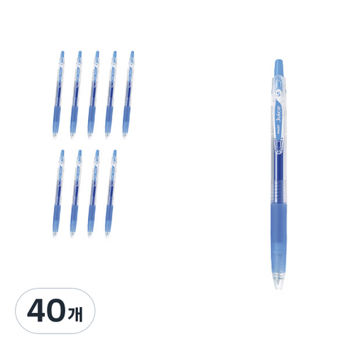 파이롯트 쥬스 젤잉크펜 0.7mm LJU-10F, 아쿠아블루, 40개