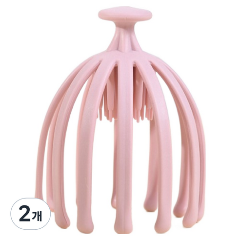 해피위더스 핸디 두피 지압 마사지기, 2개, 핑크