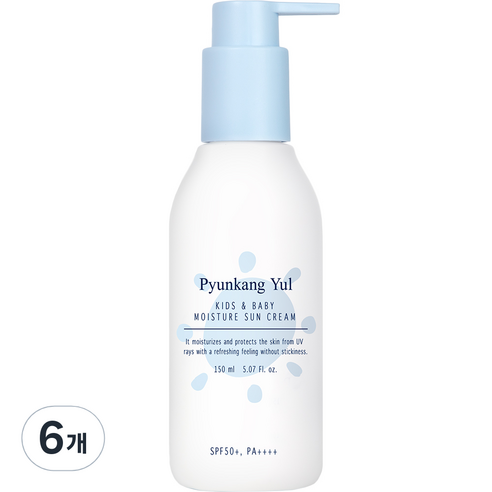 편강율 키즈 앤 베이비 모이스처 선크림 SPF50+ PA++++, 6개, 150ml