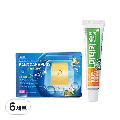 동국제약 마데카솔 8g + 밴드케어 방수 밴드 10p 세트, 6세트, 8ml