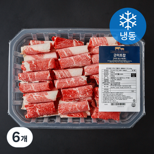굿미트찹 미국산 차돌박이 돌돌말이 구이 (냉동), 6개, 500g