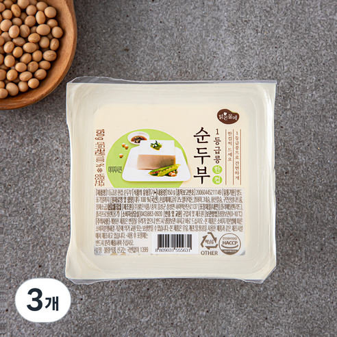 1등급콩 한컵 순두부, 150g, 3개