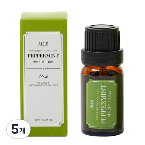 알레 퓨어 에센셜 오일 백프로 페퍼민트, 10ml, 5개