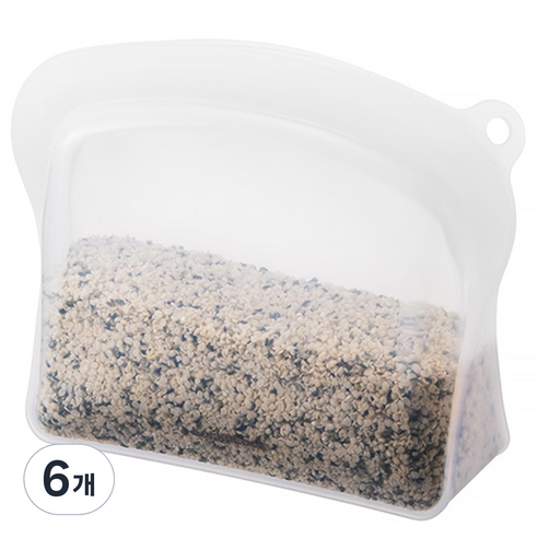 락앤락 프리미엄 실리콘 지퍼백 600ml, 1개입, 6개