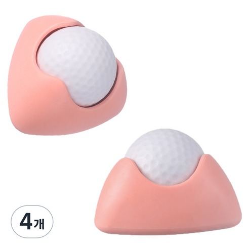 코히모 발바닥 마사지 롤러 바디 지압 볼 7 x 7 x 4.5 cm 4W341, 4개, 핑크