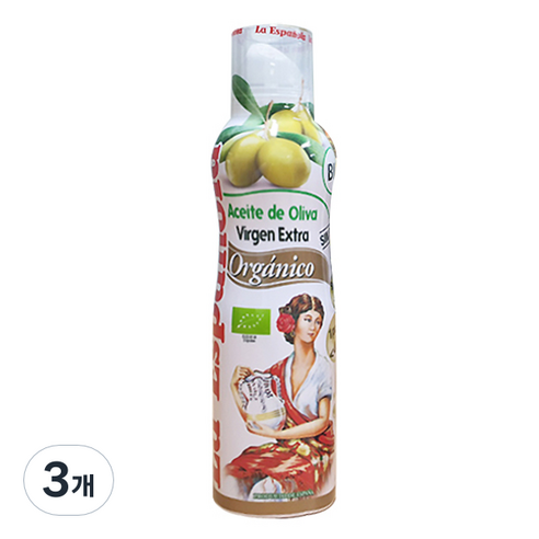 에스파놀라 유기농 엑스트라버진 올리브유 스프레이형, 200ml, 3개