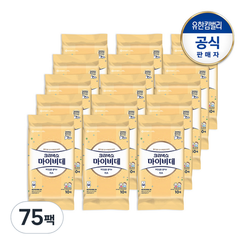 크리넥스 New 마이비데 키즈 티슈, 10매, 75팩