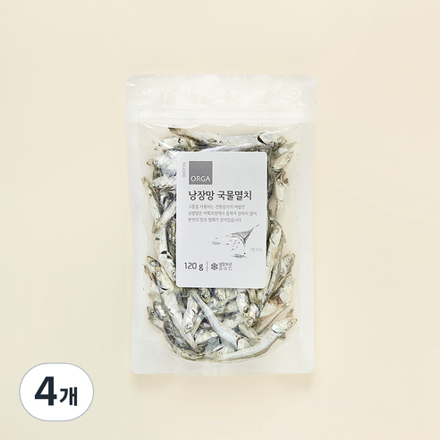ORGA 낭장망 국물멸치, 4개, 120g