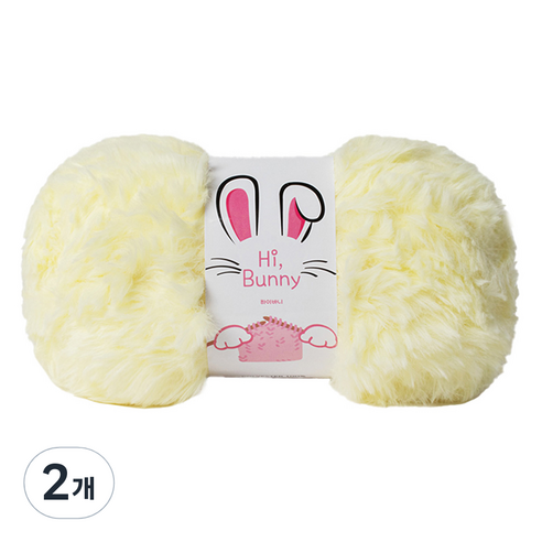 yarna 하이 바니 밍크털실 100g, 04레몬, 2개
