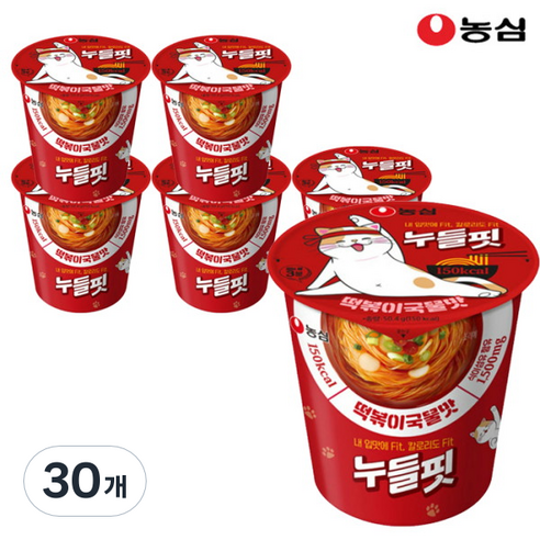 누들핏 떡볶이 국물맛 50.4g, 30개