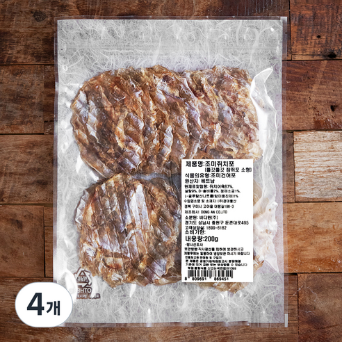 바다원 조미 참쥐포, 200g(소형), 4개